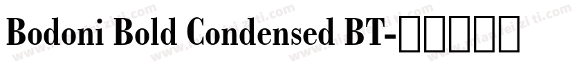 Bodoni Bold Condensed BT字体转换